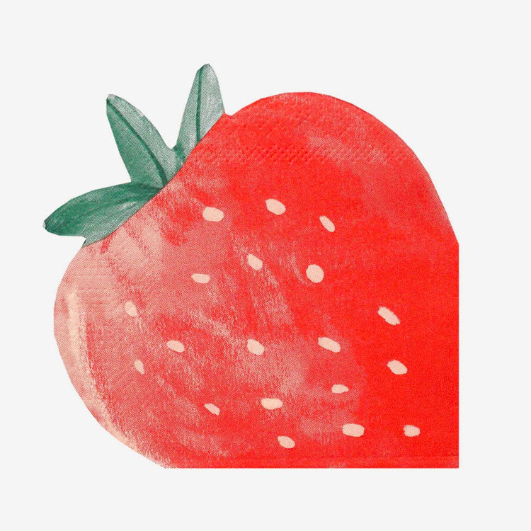 Serviettes en forme de fraise, vaiselle jetable stylé