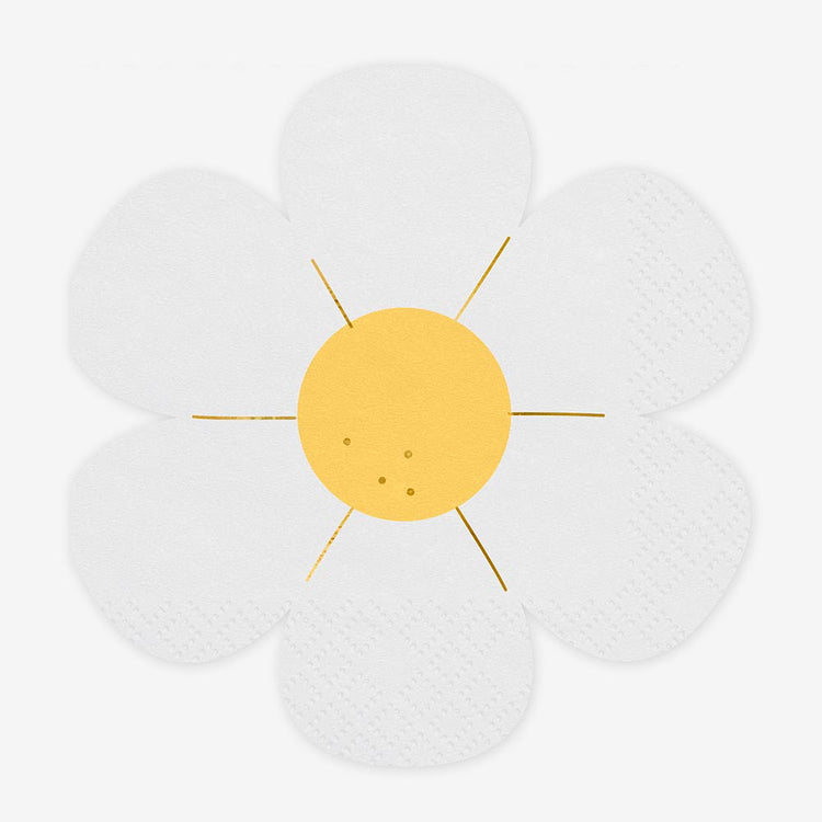 Air de printemps sur votre table avec ces serviettes marguerite