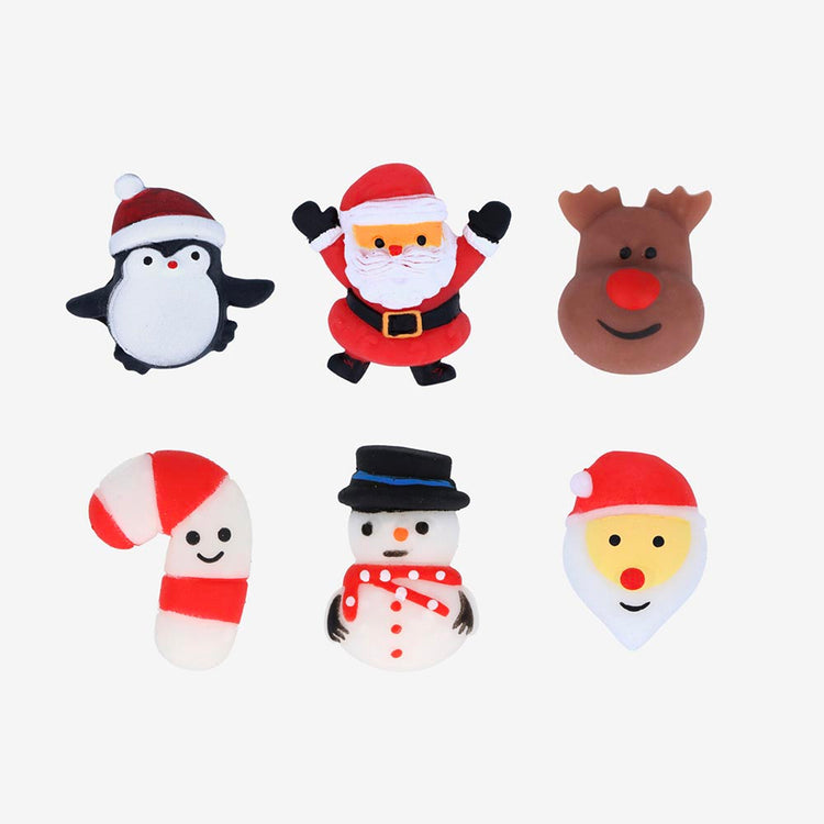 cadeau pour calendrier de l'avent ou pochette surprise de noel : 1 mini squishy noël