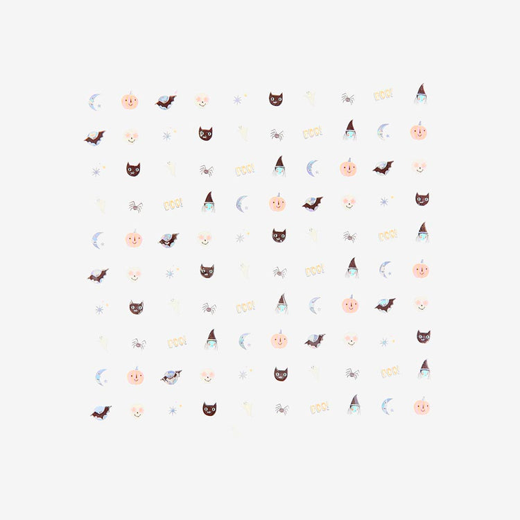 idée cadeau pour anniversaire halloween : 200 stickers ongles halloween