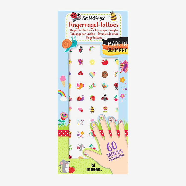 60 stickers d'ongles printemps animation et cadeau d'anniversaire pour les enfants