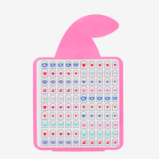 Stickers d'ongles licorne et fleurs : idée pochette surprise anniversaire enfant
