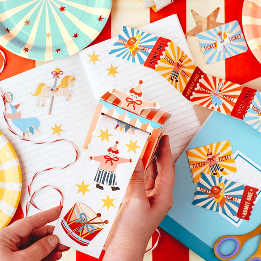 Autocollants thème cirque, parfaits pour activités enfants