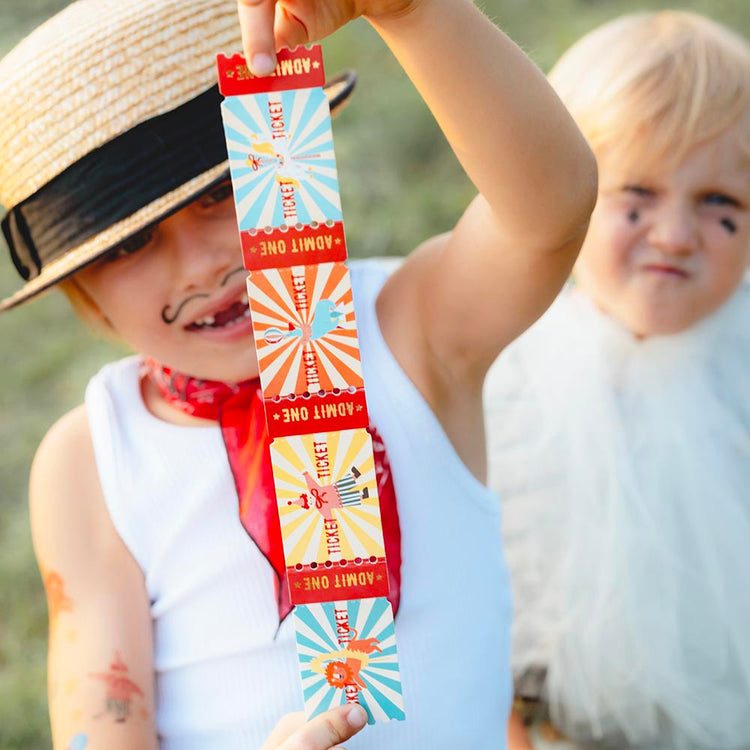 Rouleau d'autocollants cirque, fun pour fĂȘte Ă thĂšme