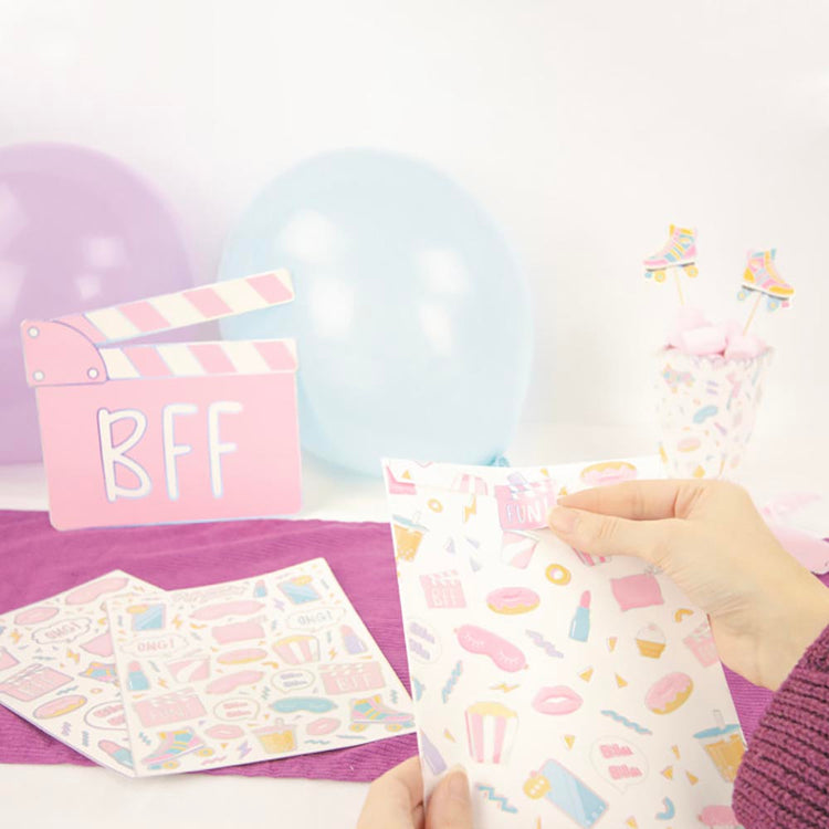 150 stickers pyjama party : idee activité manuelle pyjama party