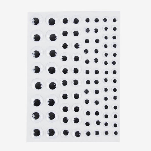 88 stickers yeux mobiles : matériel pour activités manuelles