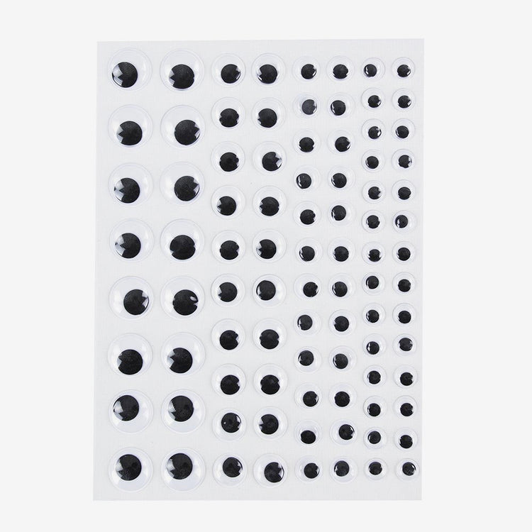 88 stickers yeux mobiles : matériel pour activités manuelles