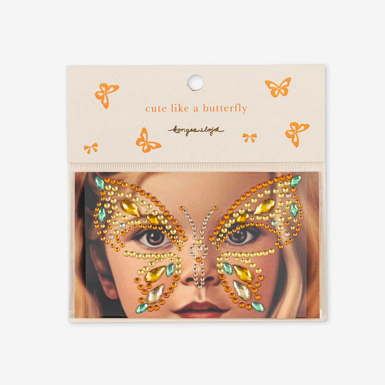 Bijoux visage papillon jaune : idée déguisement enfant
