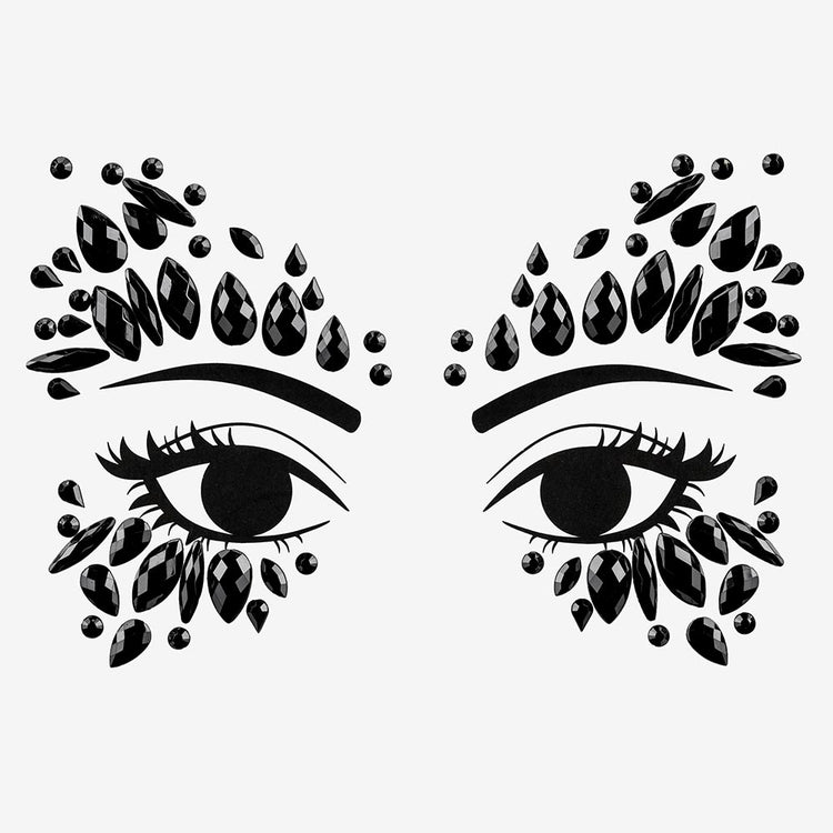 Stickers autocollants pour le visage chat noir pour halloween