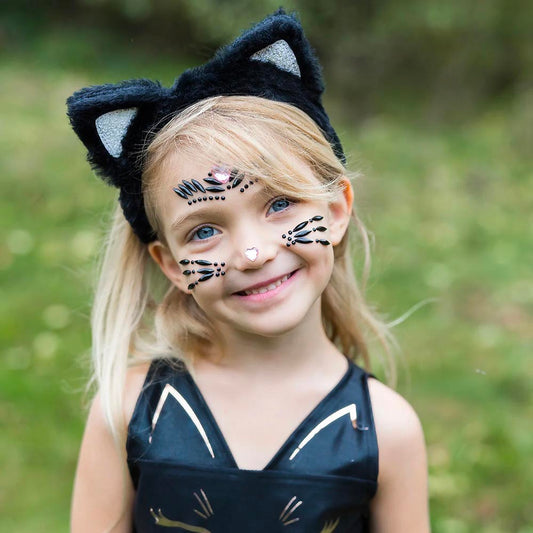 Strass autocollants pour le visage chat - accessoire deguisement