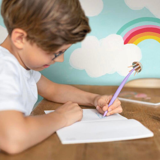 1 stylo méduse à glisser dans une pochette d'anniversaire surprise sous l'océan