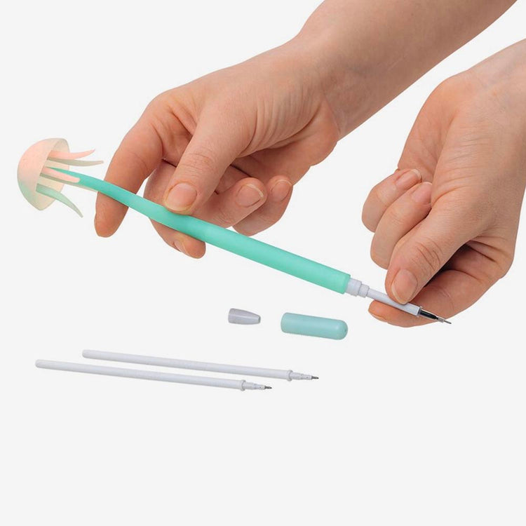 1 stylo méduse pastel pour un anniversaire animaux de la mer et sirène