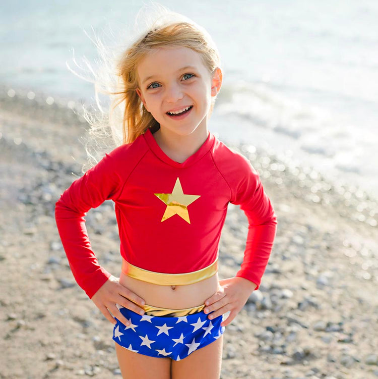 Maillot de bain super héroïne - Tenue de plage originale