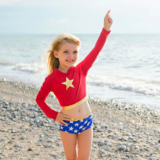 Maillot de bain super héroïne - accessoire plage original