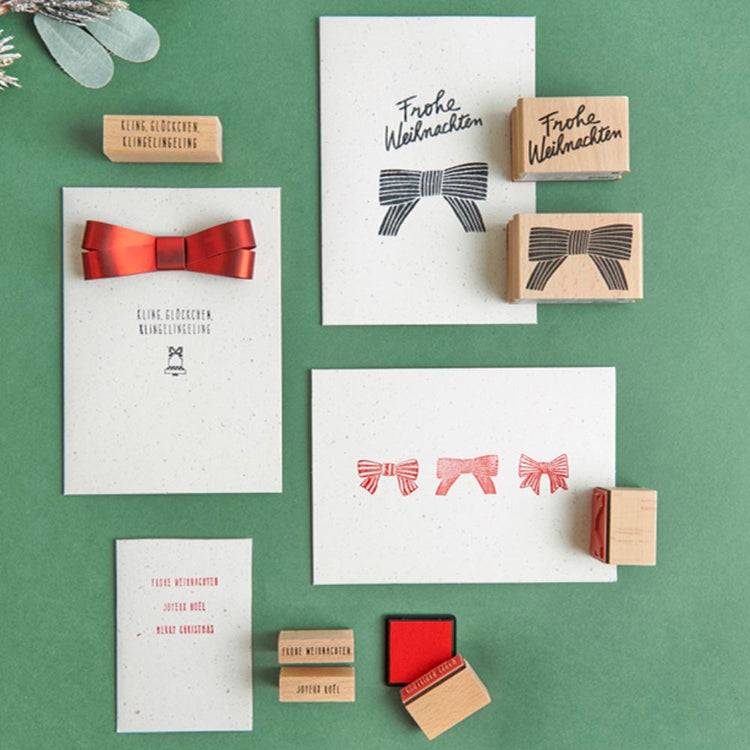 3 tampons noeuds de Noël parfait pour décorer son papier cadeau