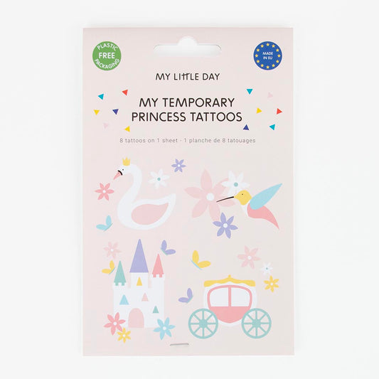 Tatouages éphémères thème princesse : petit cadeau invité