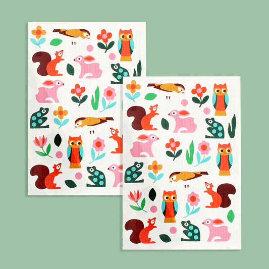 Planche de tatouages animaux de la forêt : cadeau anniversaire pas cher