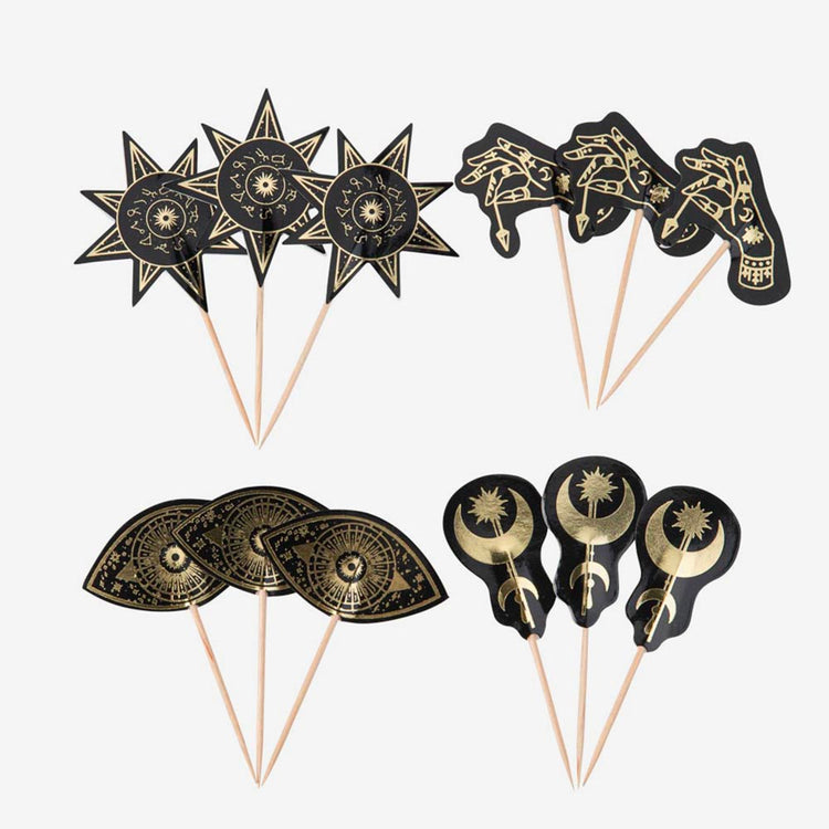 12 toppers cosmiques pour gĂąteau d'halloween