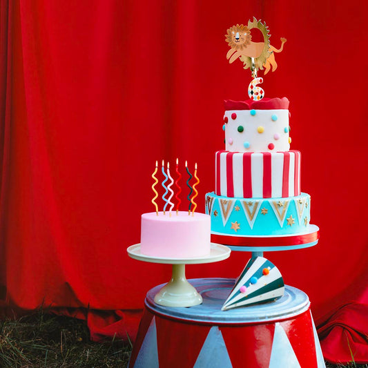 Topper lion cerceau, pour gâteau de fête thème cirque