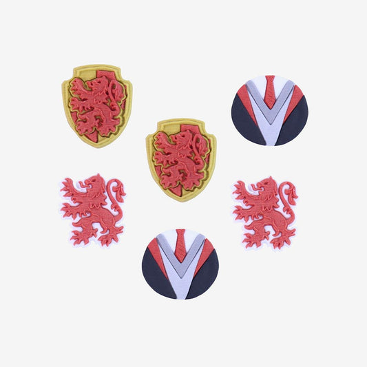 6 toppers en sucre Gryffondor : deco gateau anniversaire harry potter