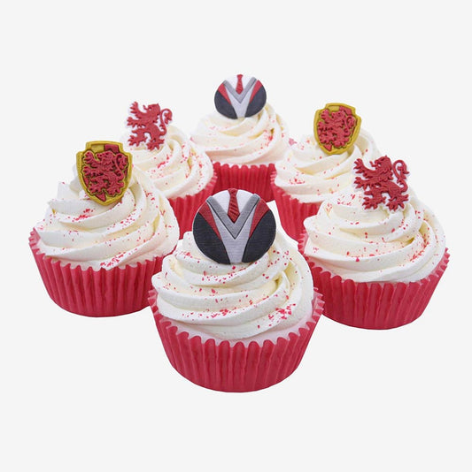 6 toppers en sucre Gryffondor : deco gateau anniversaire magie
