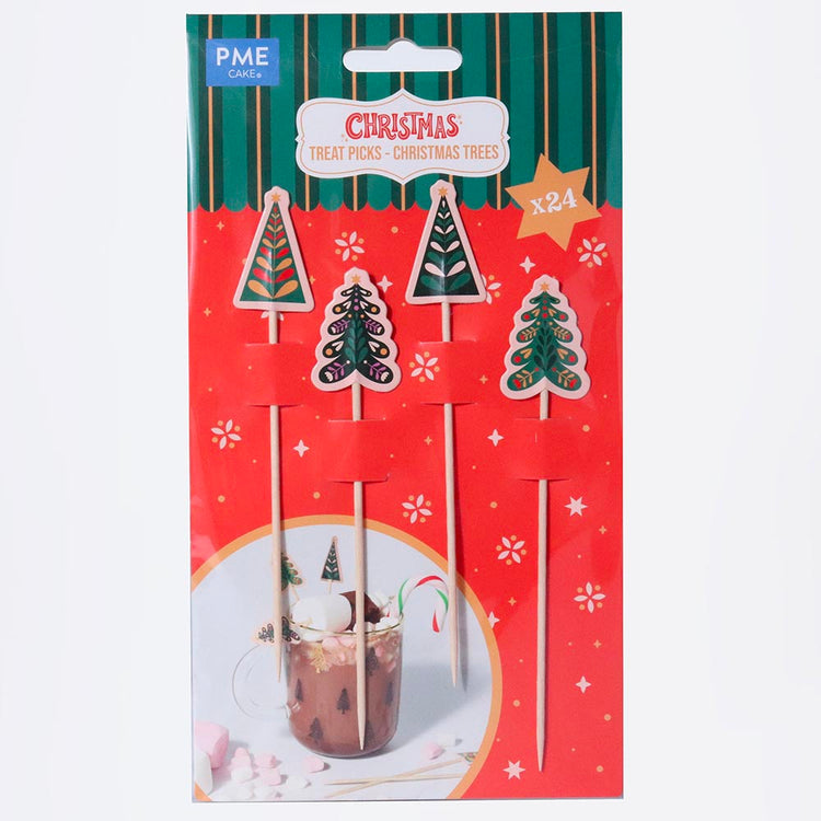 Noël - 24 toppers sapin de Noël parfait pour dessert de Noël