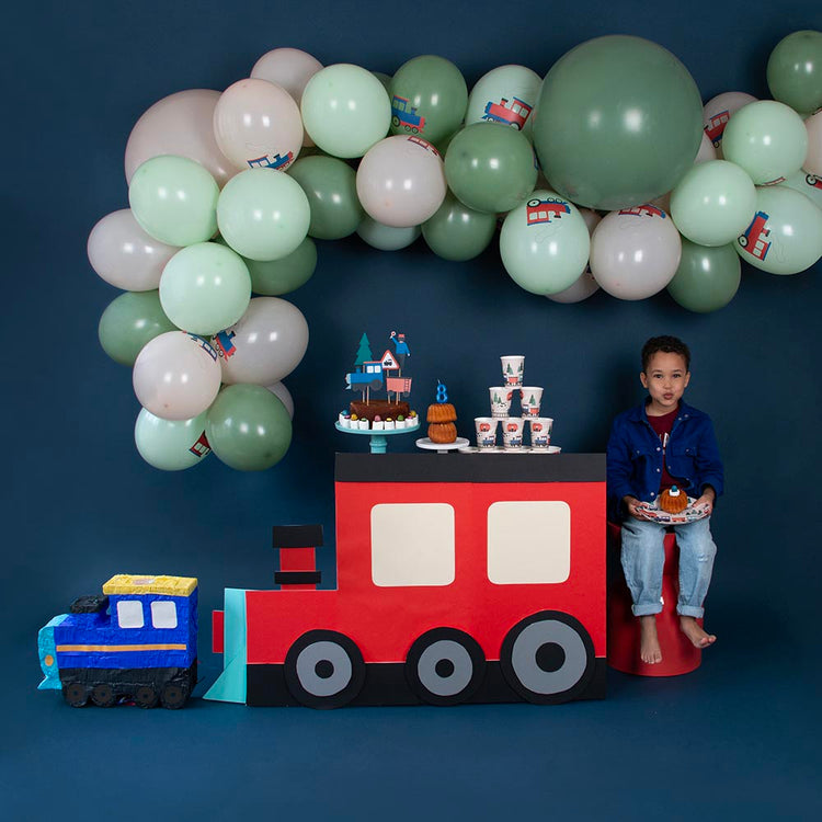 20 serviettes : fĂȘte anniversaire train