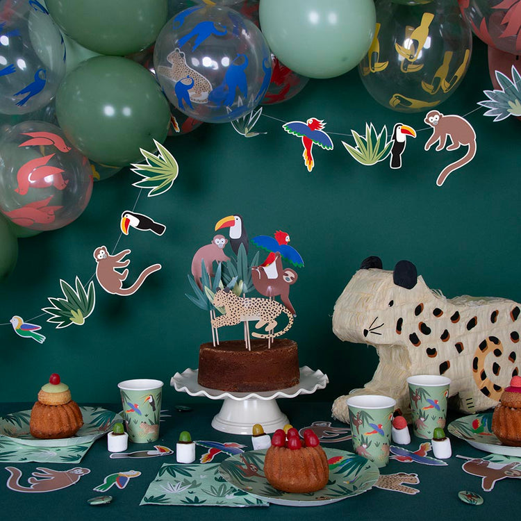 Assiettes jungle parfaites pour un anniversaire enfant