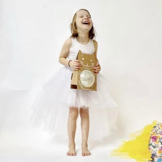 Tutu rock blanc - accessoire deguisement fille enfant original