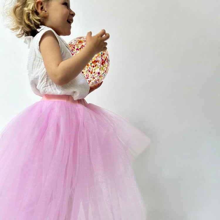 Accessoire deguisement ballerine carnaval chic : tutu rock rose