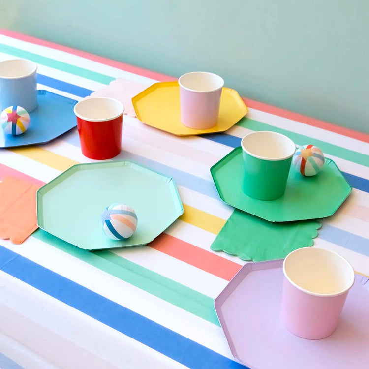 Serviettes vert émeraude, déco chic et tropicale