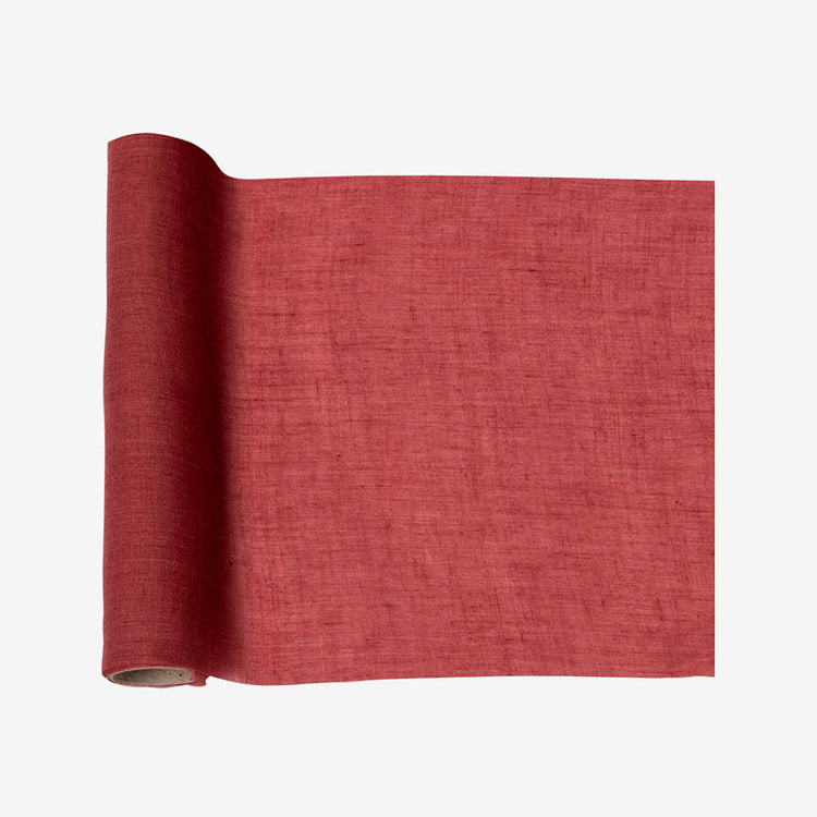 Chemin de table terracotta pour decoration de mariage bohème terracotta