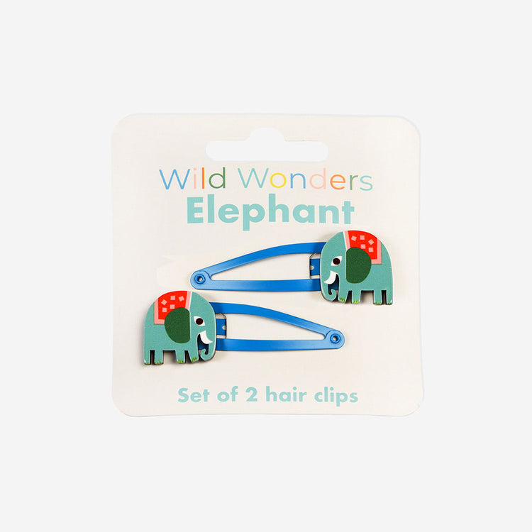 2 barrettes éléphants : petit cadeau enfant à glisser dans pochette surprise ou pinata