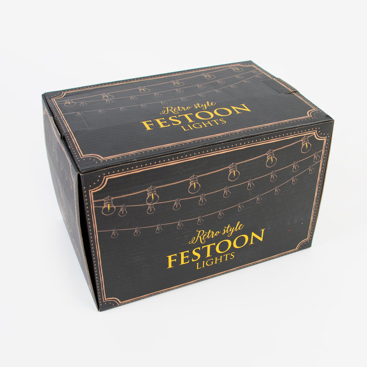 Packaging de la Guirlande Led lumineuse retro pour déco de mariage