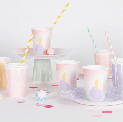 Vaisselle princesse et pastel my little day pour anniversaire fille princesse