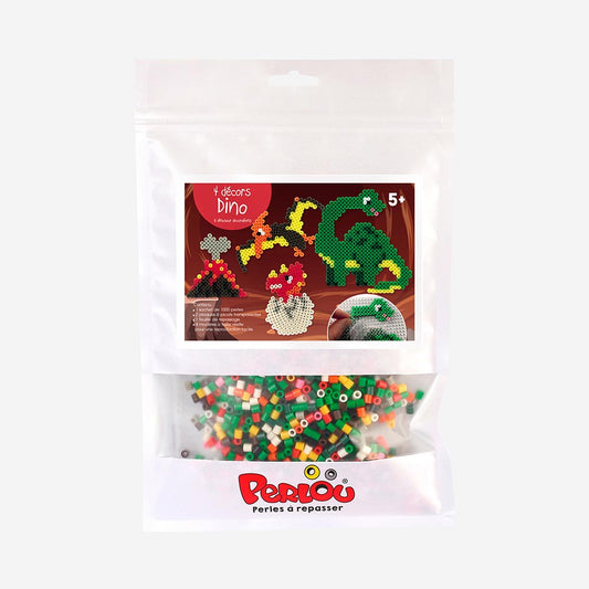 Kit perles à repasser dino : idée cadeau anniversaire dinosaure