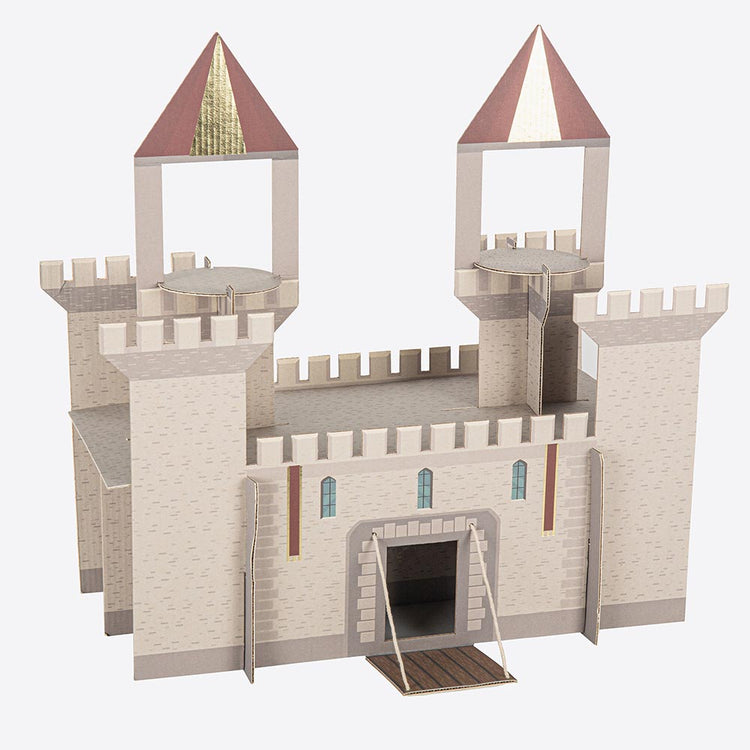 Centre de table chateau de chavalier pour deco anniversaire enfant médiéval