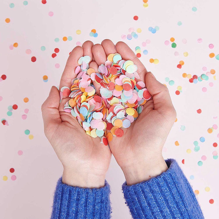 Confettis carnaval : confettis ronds multicolores pour le Carnaval