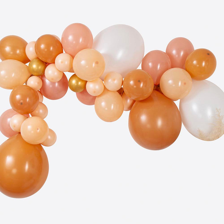 Arche de ballon terracotta pour déco de mariage bohÚme, déco baby shower