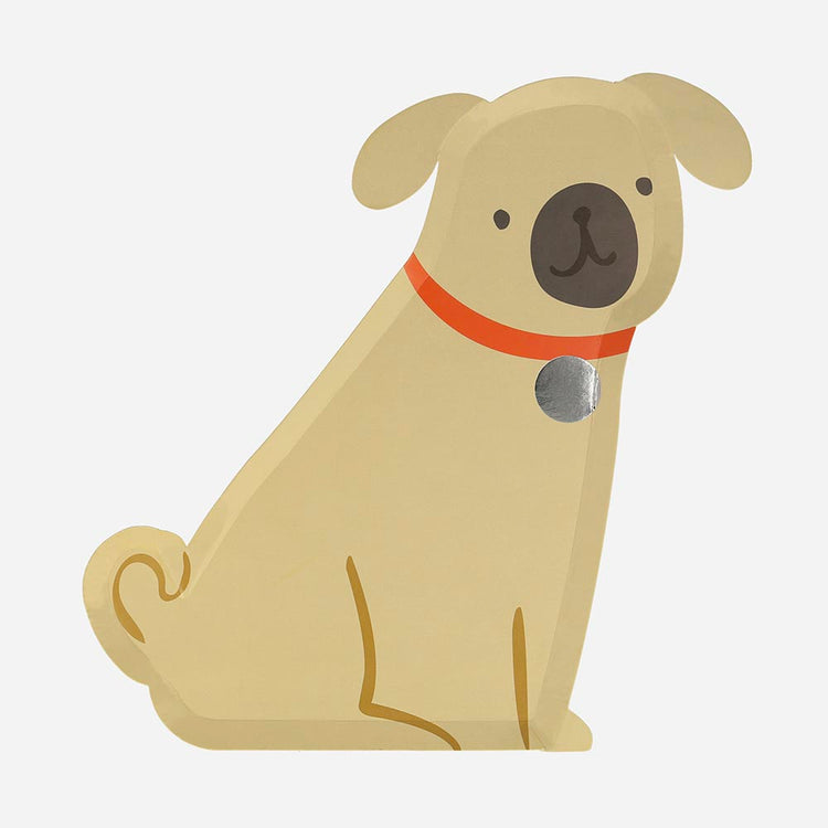 8 assiettes en carton carlin pour decoration anniversaire originale