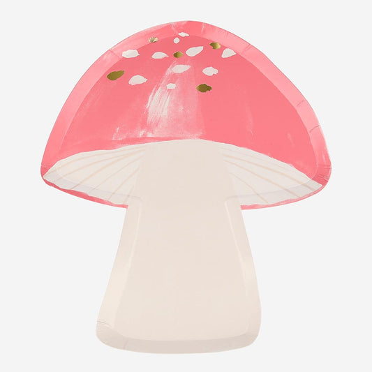 Assiettes champignons Meri Meri en carton anniversaire animaux de la forêt