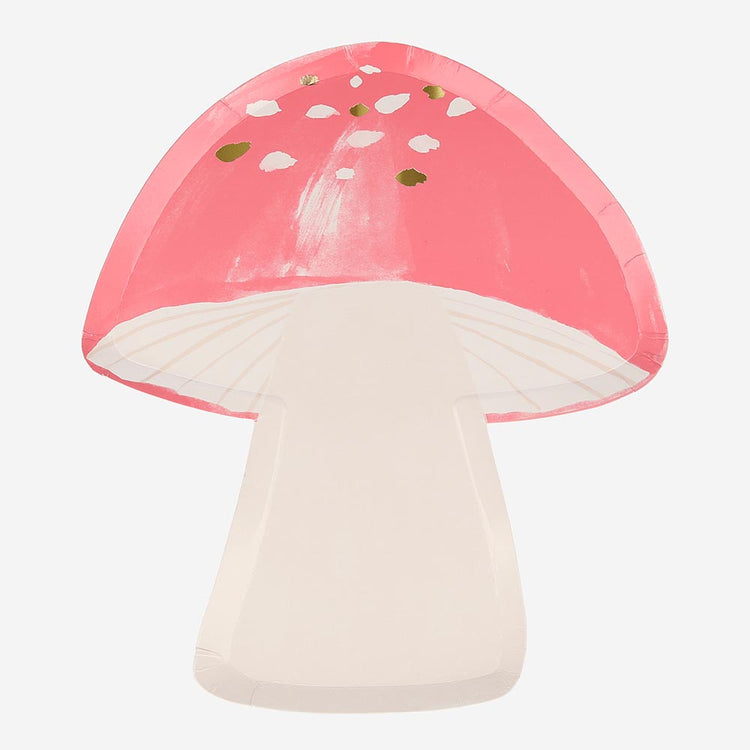 Assiettes champignons Meri Meri en carton anniversaire animaux de la forêt