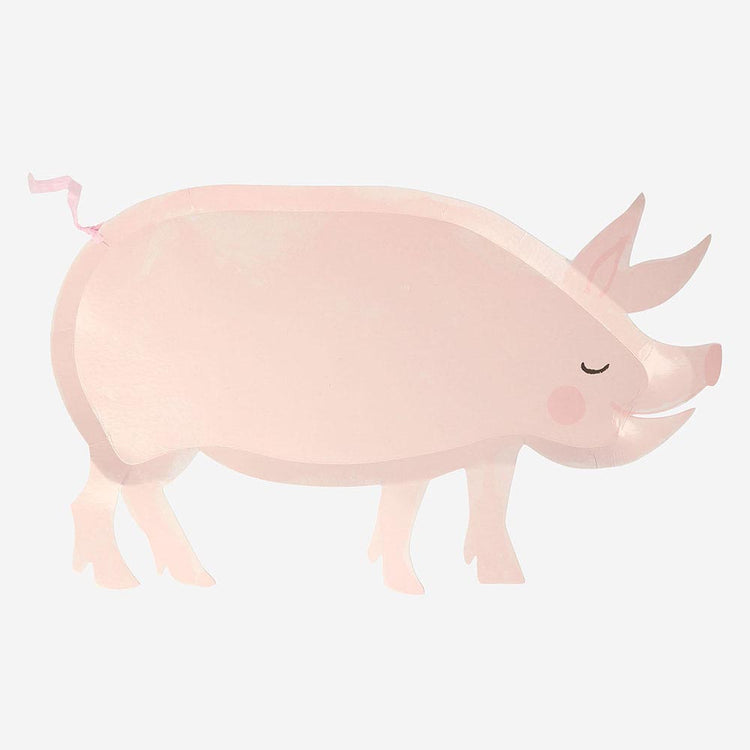 Assiettes cochons meri meri pour deco anniversaire ferme des animaux