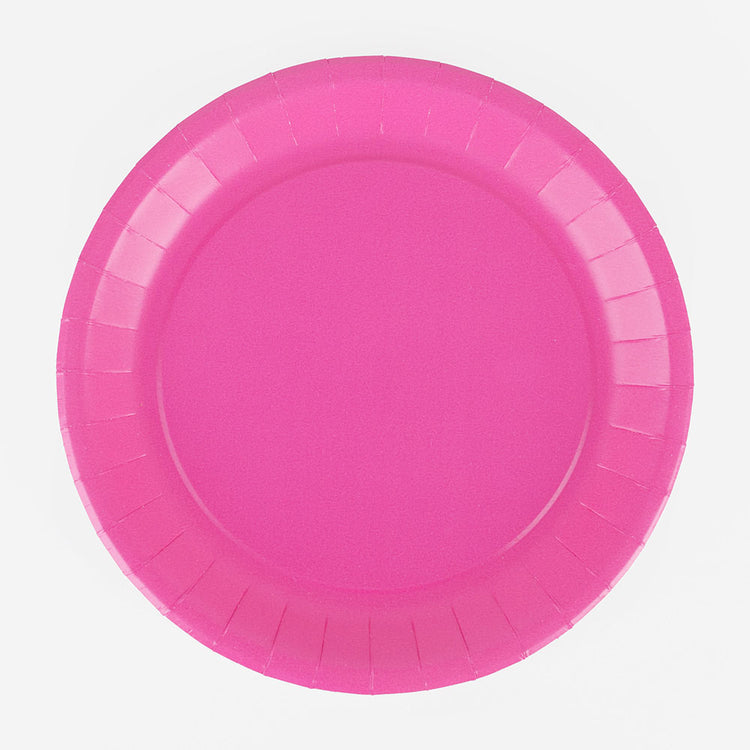 10 assiettes eco-friendly fuchsia pour vaiselle éco responsable