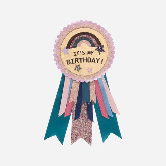 Idee cadeau anniversaire enfant licorne original : badge arc en ciel