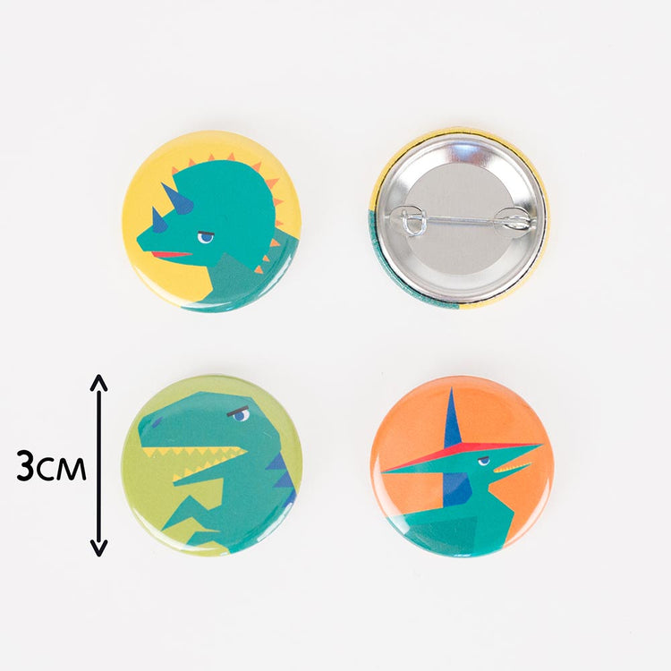 Badge dinosaure : petit cadeau invité anniversaire dino