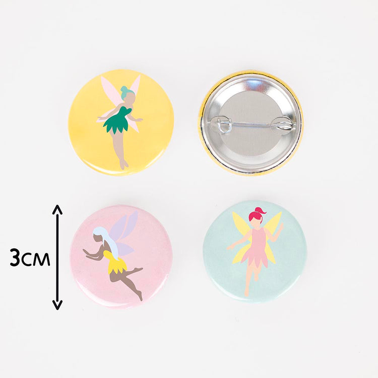 Mini badge fées : petit cadeau pochette pour une surprise anniversaire