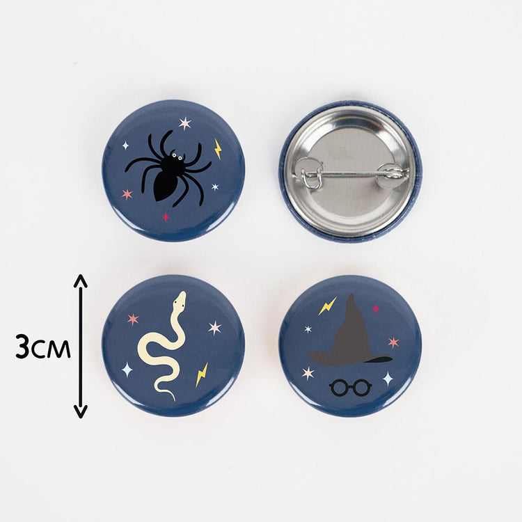 Petits badges de sorciers à offrir pour un anniversaire harry potter