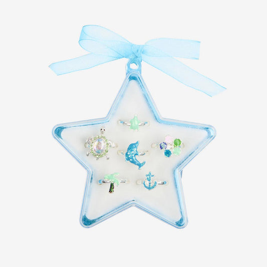 Petit cadeau pochette surprise anniversaire fille : bagues océan