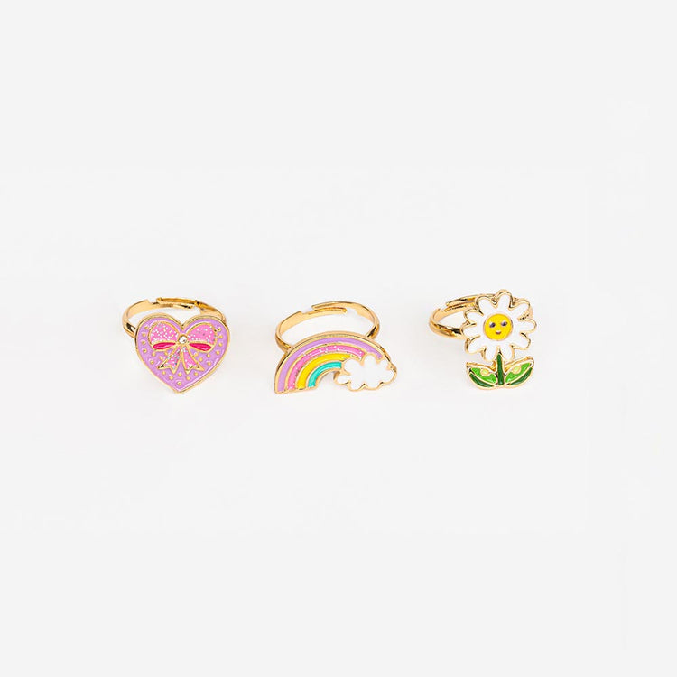 Cadeau pochette surprise anniversaire fille : bagues ajustables